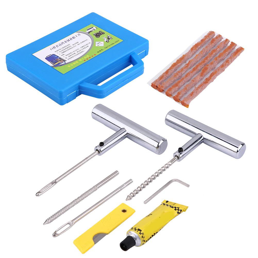 11 Pcs Car Tire Tyre Puncture Quick Repair Tool Kit