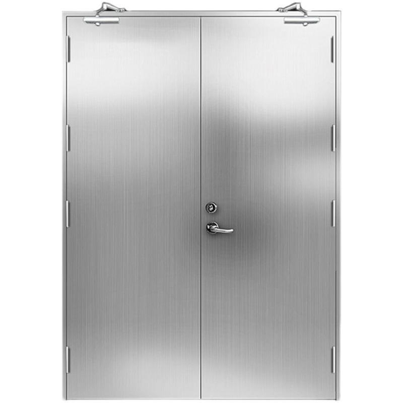 Class A Fire Exit Safety Door, Single/Double Opening, Stainless Steel, Certified for Hotel, Mall, Kitchen Use