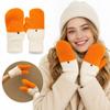 Cartoon Goose Shape Big Goose Mitten Gloves Elasticity Warm Riding Gloves for Autumn and Winter