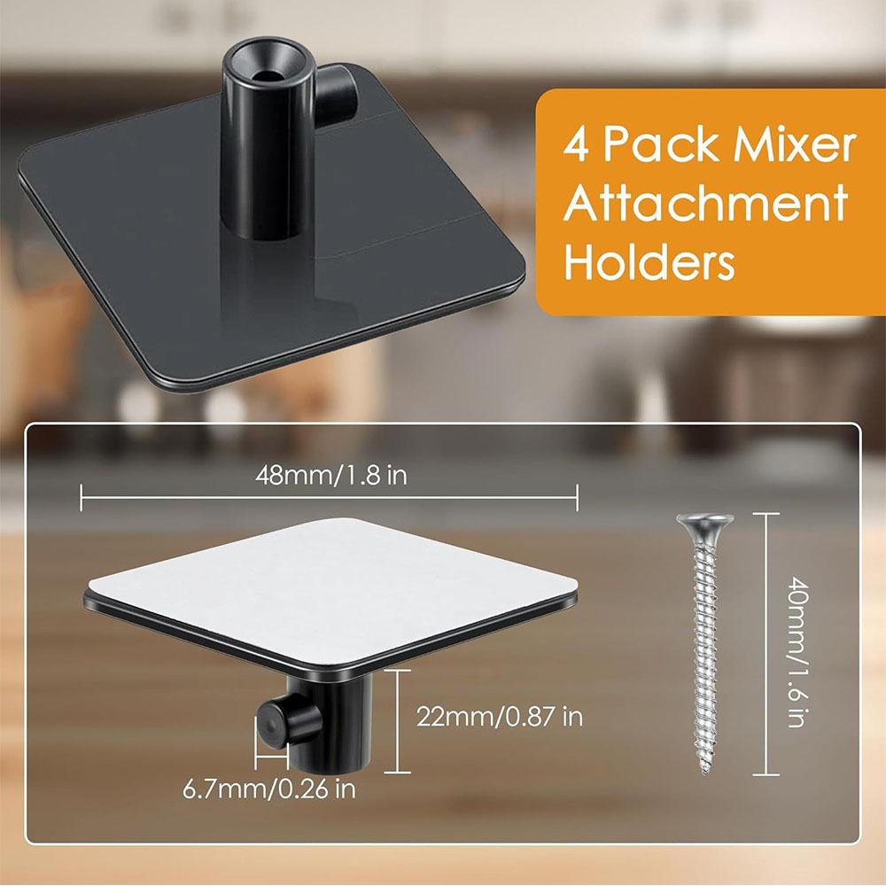 4 шт. держателя для насадок миксера с подставкой и 4 шт. винтов для хранения насадки с гибким краем