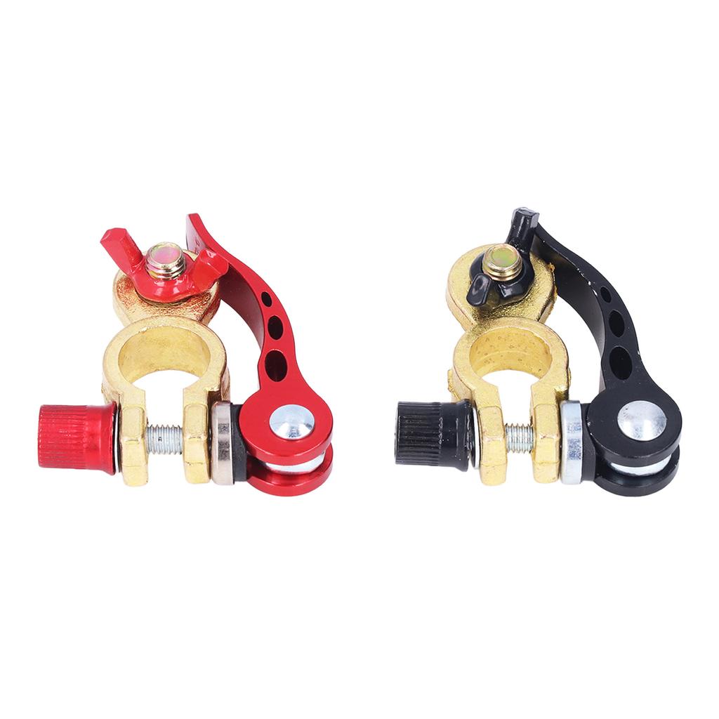 2pcs Copper Battery Terminal Clamp Connectors Quick Release Disconnect for Car