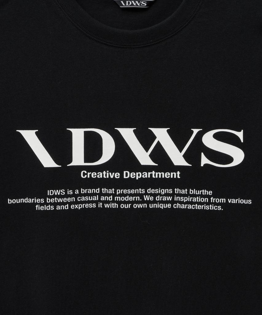 Черная футболка с принтом логотипа IDWS