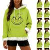 Women's Christmas  Print Contrasting Loose Casual Hoodie