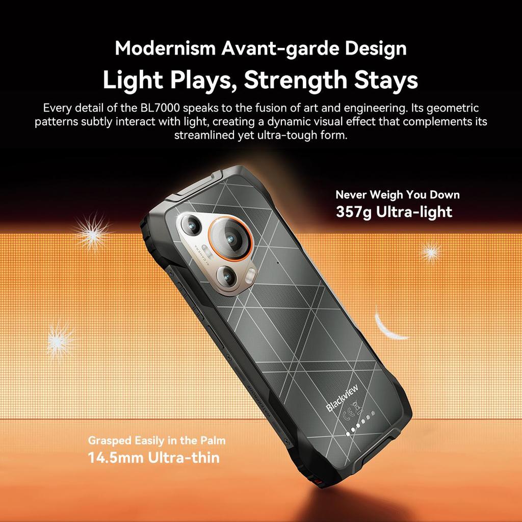 Blackview BL7000 5G 8GB 256GB Android 15 Rugged Smartphone 6.78 Inch 120HZ Mobile Phone 7500mAh