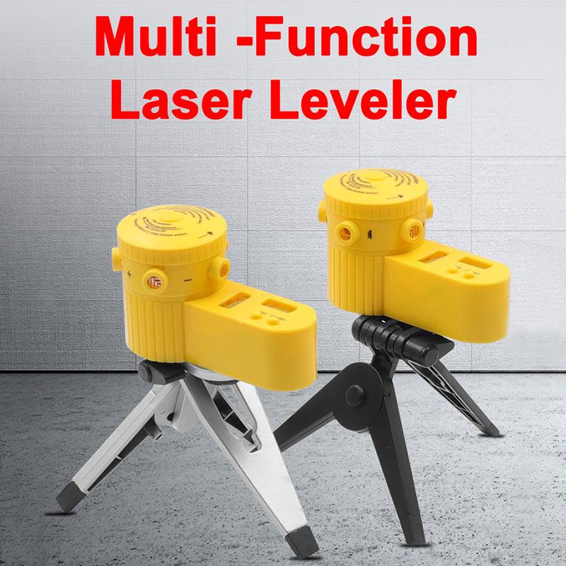 4 In 1 Laser Level Multifunction Household Level Ruler Measuring Laser Ruler With Rotate Tripod Ertical Horizontal Level Tools