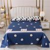 Bed Sheet Polyester Cotton Printed Fitted Sheet Bedding Flat Sheet Soft Breathable Bed Linens (No Pillowcases )