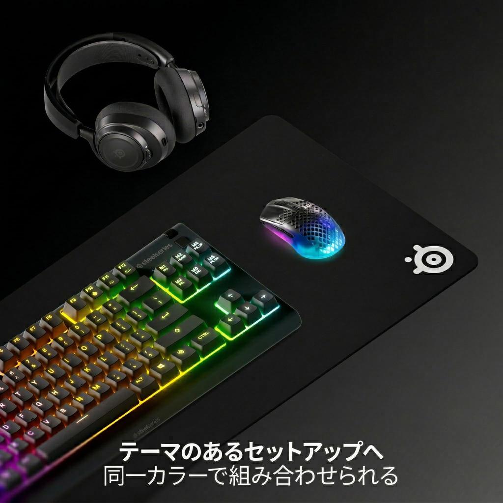 SteelSeries Gaming Mouse Extra Rubber 90cm x 40cm x QcK Heavy XXL 67500 Pad, Large, Thick, Non-Slip Base, Black, 0.4cm,