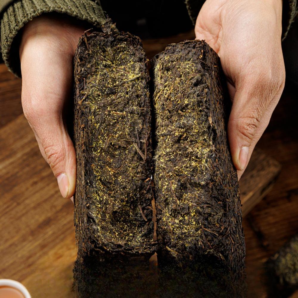 1kg Hunan Anhua Black Tea Handmade Brick Tea Tianjian JinhuaFu Brick Black Tea