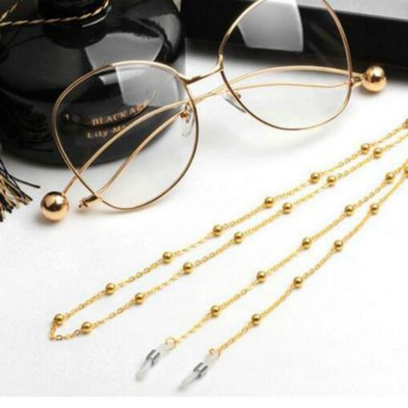 Reading Glasses Chain for Women Metal Sunglasses Cords Beaded Eyeglass Lanyard Hold Straps Men Eyewe