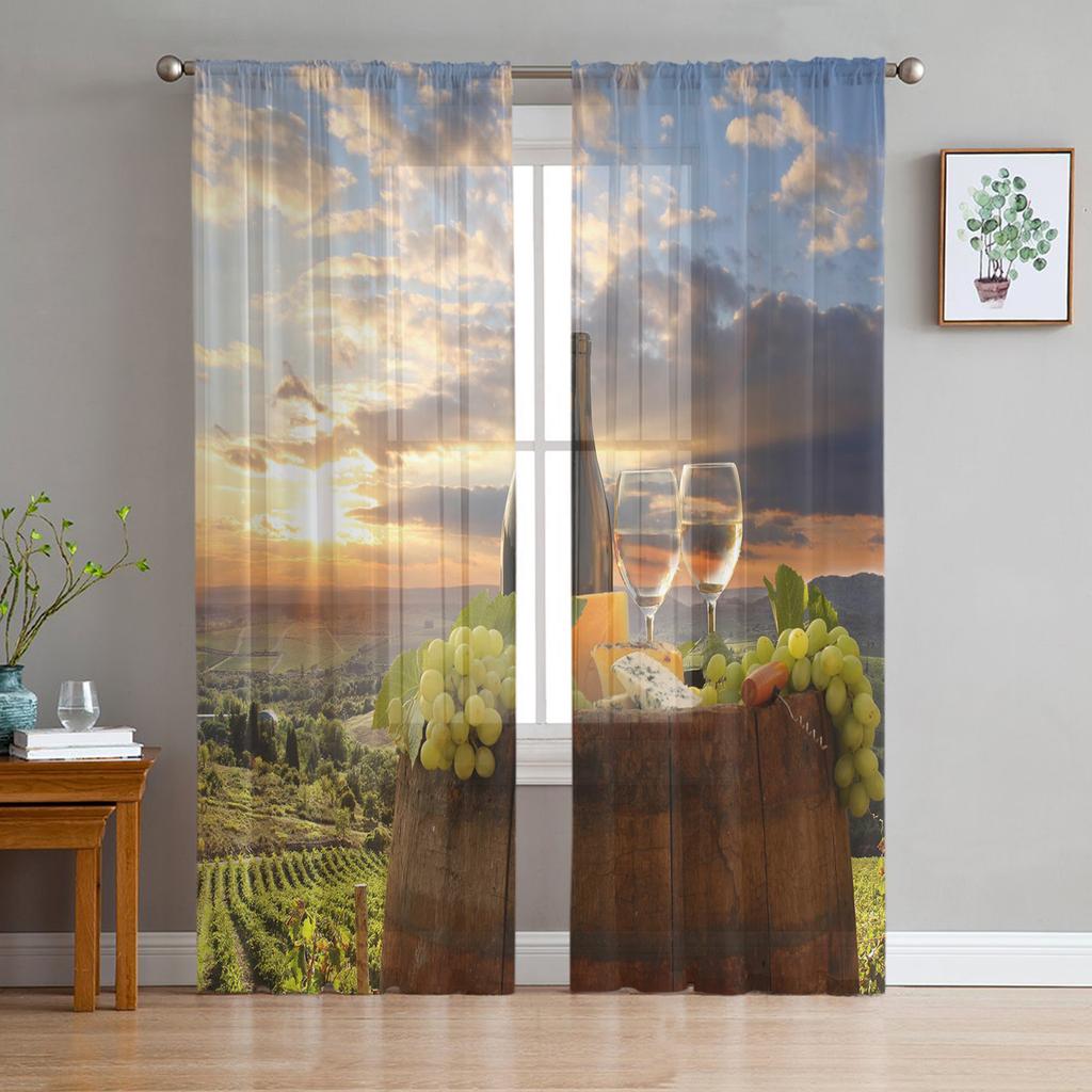 Садовые итальянские арочные архитектурные цветы, уличные тюлевые шторы для гостиной, шифоновая прозрачная вуаль, занавеска для кухни, спальни