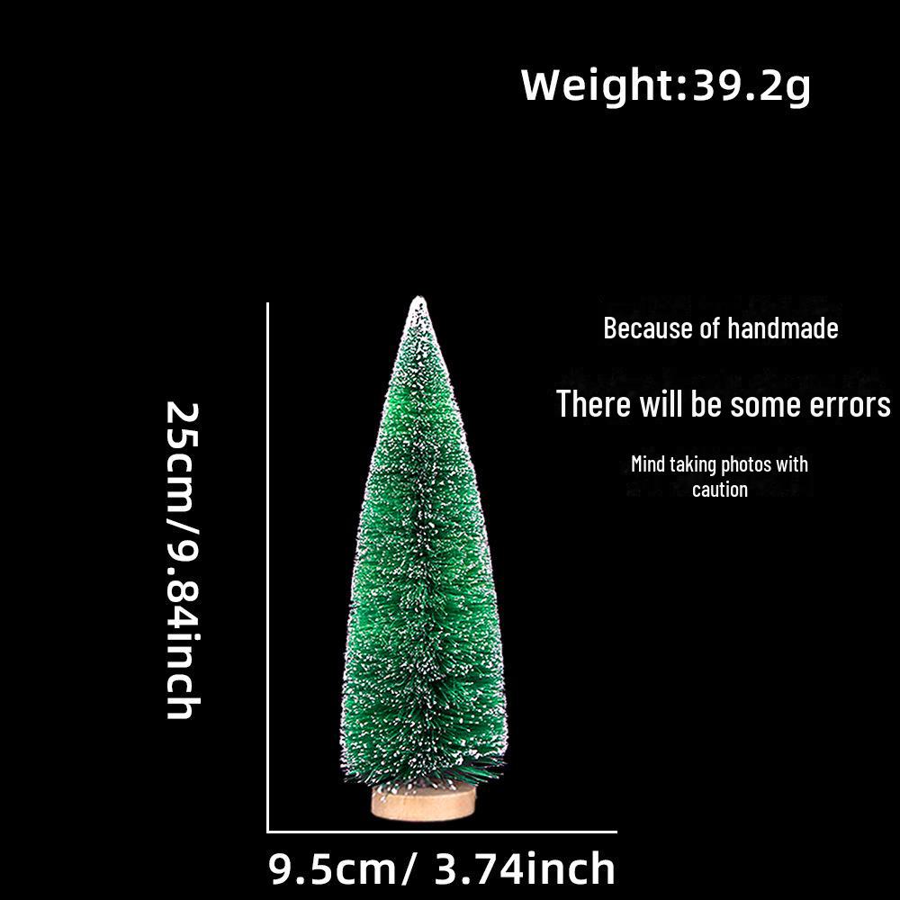 White Mini Christmas Tree Desktop Ornament - Small Christmas Decorations for Window Display