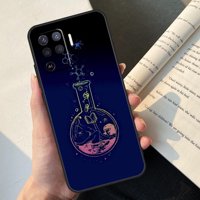 Кейс для телефона Biology Chemistry для Oppo A54 A74 A94 A17 A57 A77 A76 A16 A96 A18 A60 A80 A40 A38 A58 A78 A98 A15 A5 Pro