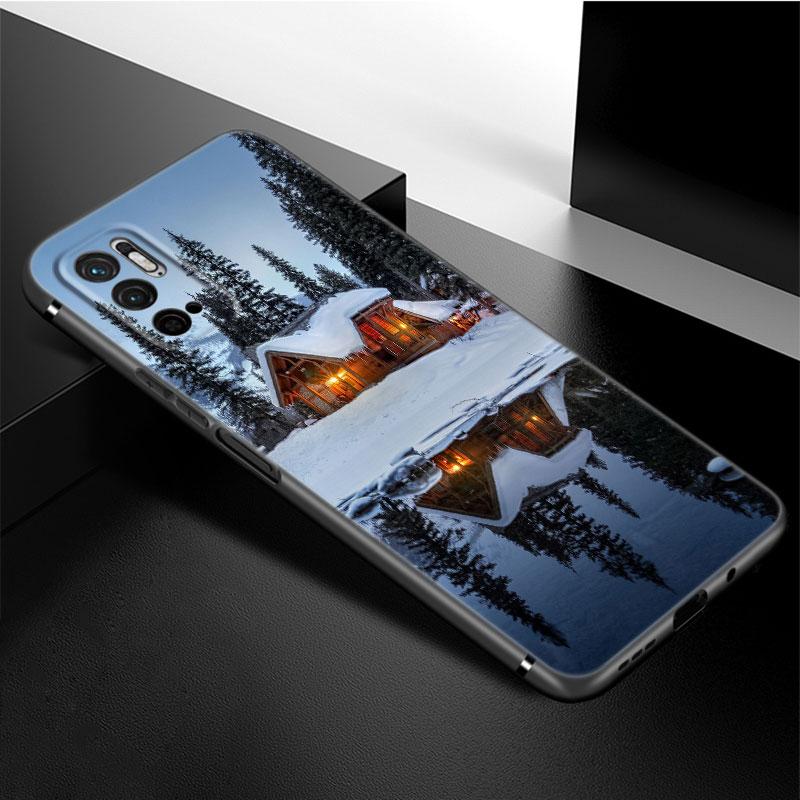 Чехол для телефона Landscape Winter Light Snow для Xiaomi Redmi Note 11 10 9 8 Pro 11T 5G 10T 10S 9S 9T 9i 9C 9A 8T, мягкий черный чехол из ТПУ