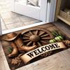 Западный коврик для входной двери с надписью Welcome, нескользящий, машинной стирки, для гостиной, спальни, ванной комнаты, кухни и прачечной