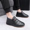 New Man Faux Leather Snow Plush Thicken Men’s Boot Handmade Winter Shoes Casual Comfortable Ankle Boots Loafers Men