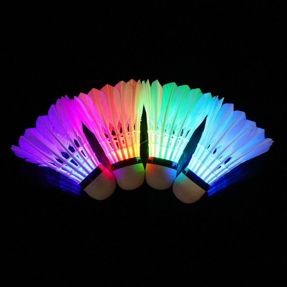 Head Goose Feather Glow Birdies LED Badminton Shuttlecocks Light Up Shuttle-Cocks Glow In The Dark