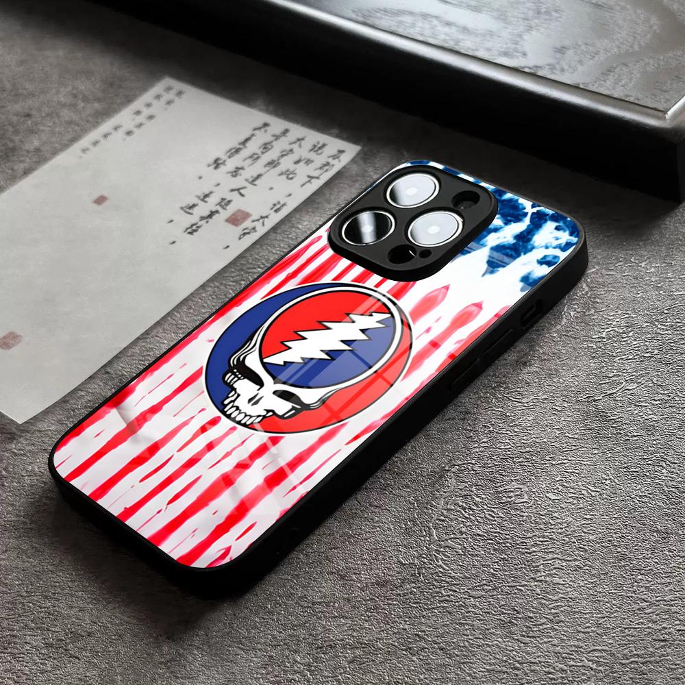 Горячая рок-группа G-Grateful D-Dead Чехол для телефона For IPhone 16 Pro Max 14 17 Air 12 15 11 13 Mini X XR XS Max SE Стеклянная крышка