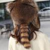 Winter Hat Cute Raccoon Shape Thermal Hat Warm Soft Comfortable Ear-covering Headwear for Adult Children