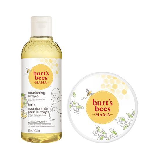 Burt's Bees Pregnancy Gift Set (Mamabee Belly Butter 185g + Mamabee Nourishing Body Oil 147ml)