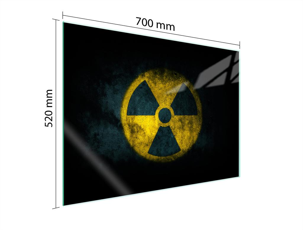 Glass protective plate for the stove 70x52 Pattern