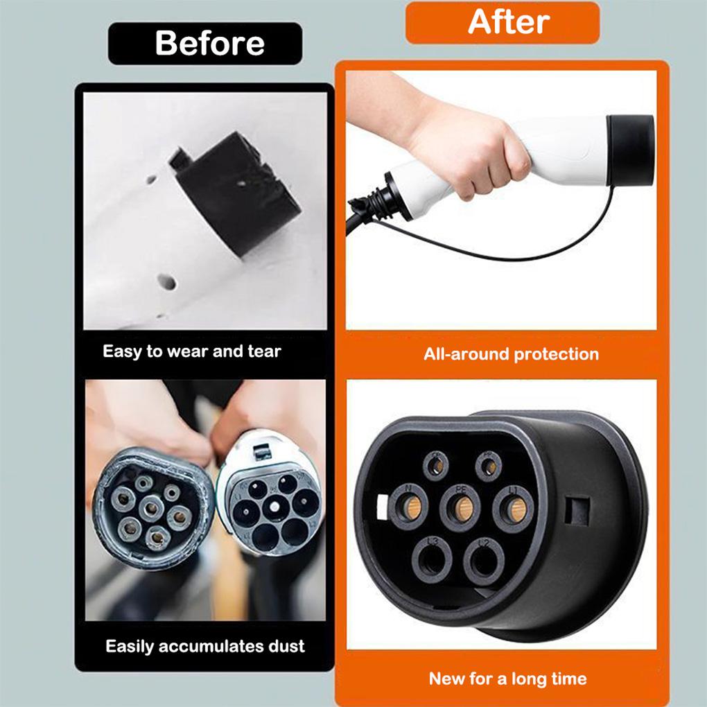 Protective Cap Charging Cable Type 2 Universal Fit Protective Cap EV Plug Type 2 For Vehicle Side