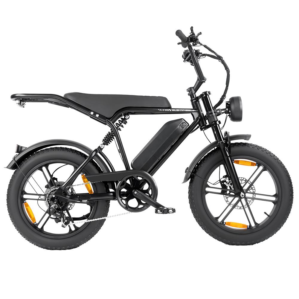 Elekwheels E6 Electric Bicycle 250W Motor 20" Fat Tire Fully Suspended Adult Electric Bike 48V 15Ah LCD Display 7 Speed Max Load 150Kg