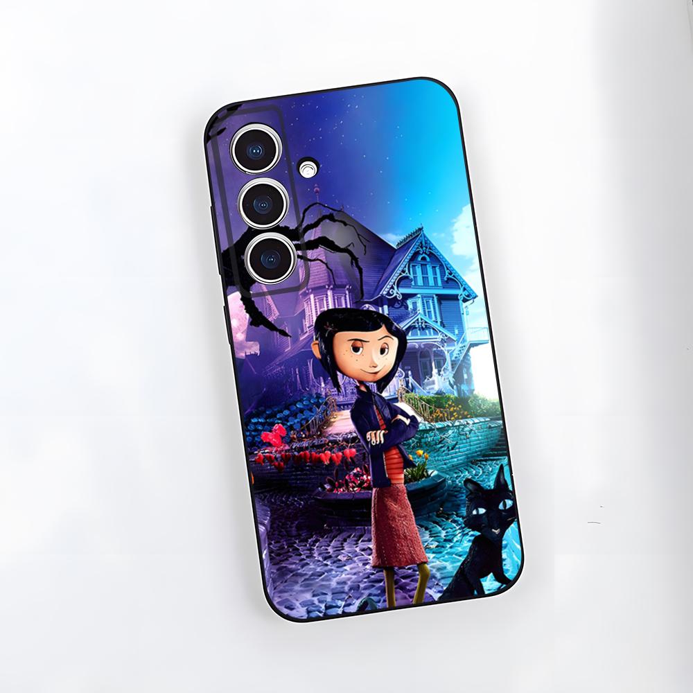 Аниме Чехол для телефона Коралина Для Samsung A25 A13 A33 5G A54 A36 A35 A56 A52 A14 Ударопрочный Мягкий Чехол