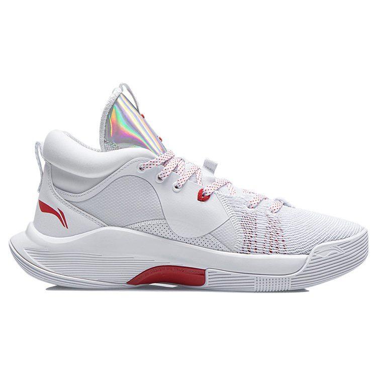 Li Ning SILENCER Баскетбольные кроссовки мужские средние стандартные белые ABPQ049-3