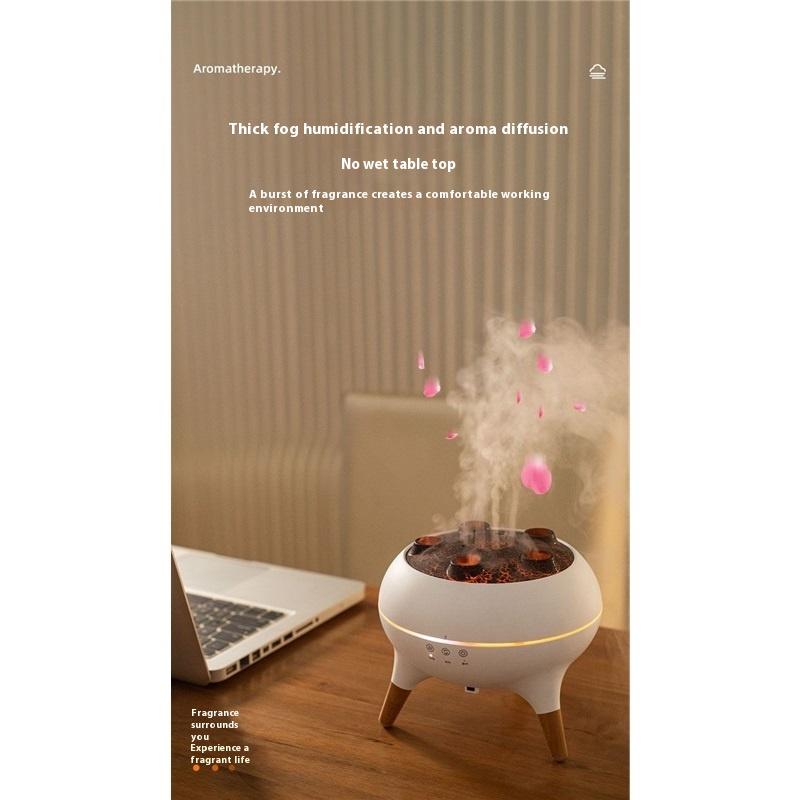 Бесшумная распыляющая ароматерапия и выдыхающее кольцо медузы, красочный атмосферный свет, подарок на день рождения, технология увлажнителя с голосовым управлением