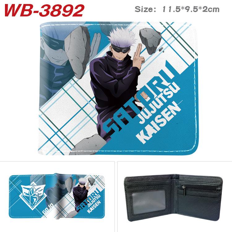 Jujutsu Kaisen Anime Wallet Gojo Satoru Yuji Itadori Print Short Bifold Card Holder Coin Purse PU Leather for Men Women 1pcs