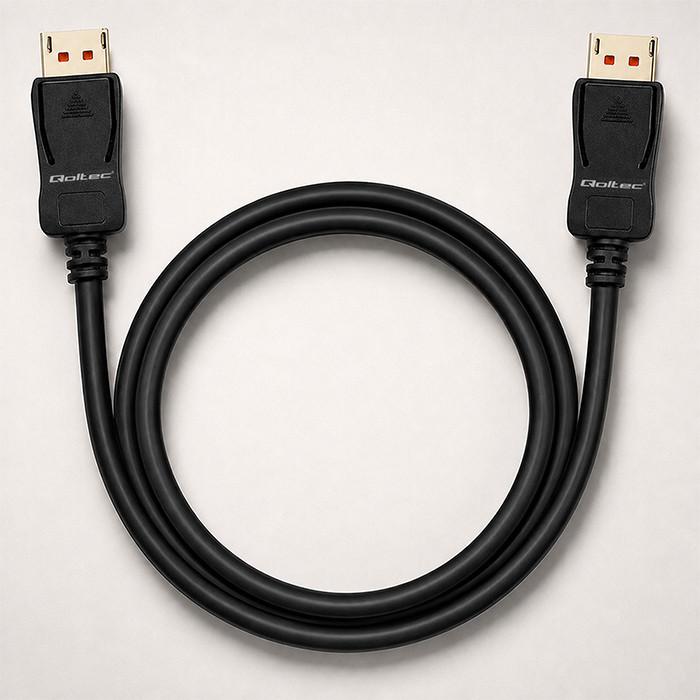 Qoltec DisplayPort v2.1 Male Cable | DisplayPort v2.1 Male | 8K | 54G | 0.5m