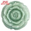 Natural a Type Jade Peony Pendant Ice Jade Stone Pendant Sweater Chain Men's and Women's Necklace Jade Pendant Ornament