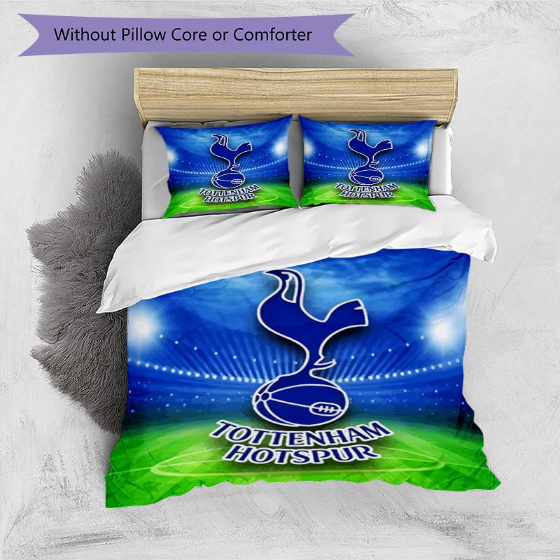 Tottenham Hotspur F.C Design Printed Pattern Duvet Cover Set – includes 1 duvet cover and 2 matching pillowcases Bedroom decor Christmas gifts