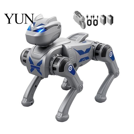 Interactive Dog STEM Toy Remote Control Robot Toy, Voice Programmable Smart Electric Educational Robotic RC Mechanical Puppy for Toddlers Boys