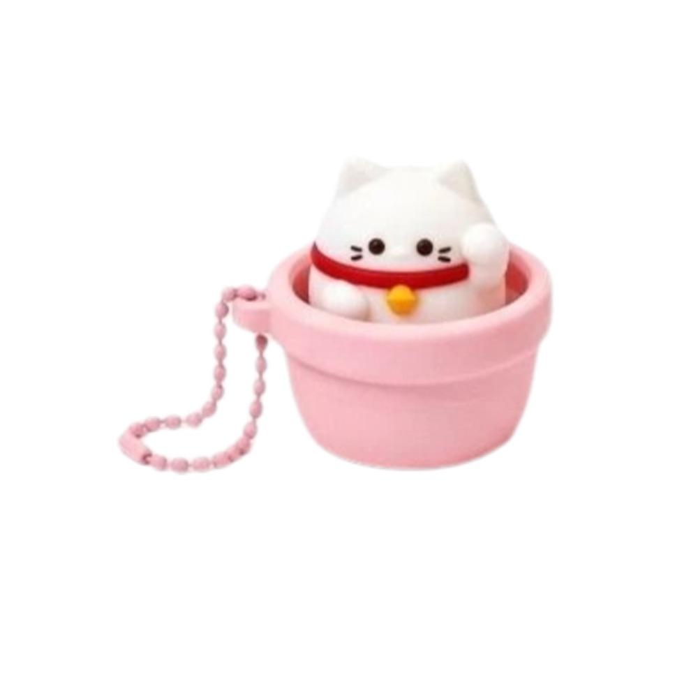 3D Printed Fidget Clicker Keychain Key Ring Lucky Cat Key Chain Keycap Clicker Pendant Gifts