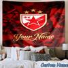 Custom Name FK Crvena Zvezda Printed Tapestry, for Bedroom,Livingroom, Dormitory, Large Wall Decor, Fabric Decor Fan Birthday Gifts