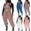 Womens Fleece Overalls One-piece Bibs Jumpsuits Adjustable Suspender Straps Warm Winter Fuzzy Ski Pants