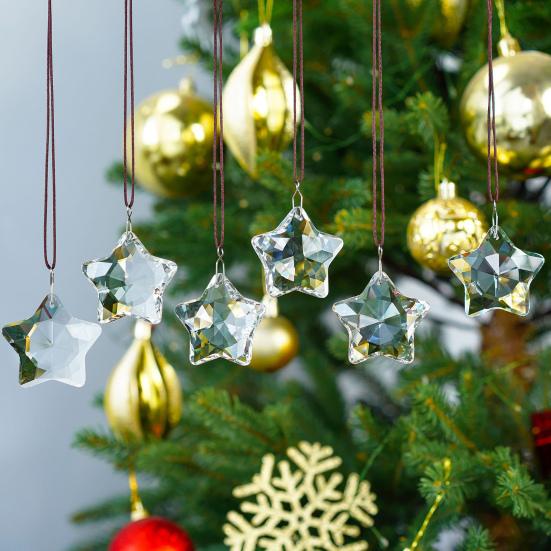 1/6 шт. Искусственный кристалл Звезда Ловец солнца Украшение В помещении На открытом воздухе Сад Окно Настенный