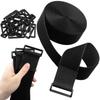 YOKELLMUX Cable Ties, Hook-and-Loop Fasteners, 6m Long X 5cm Wide, 25 Buckles Included, Cut-to-Size, Strong, Heat-Resistant, Reusable, for DIY, Wire
