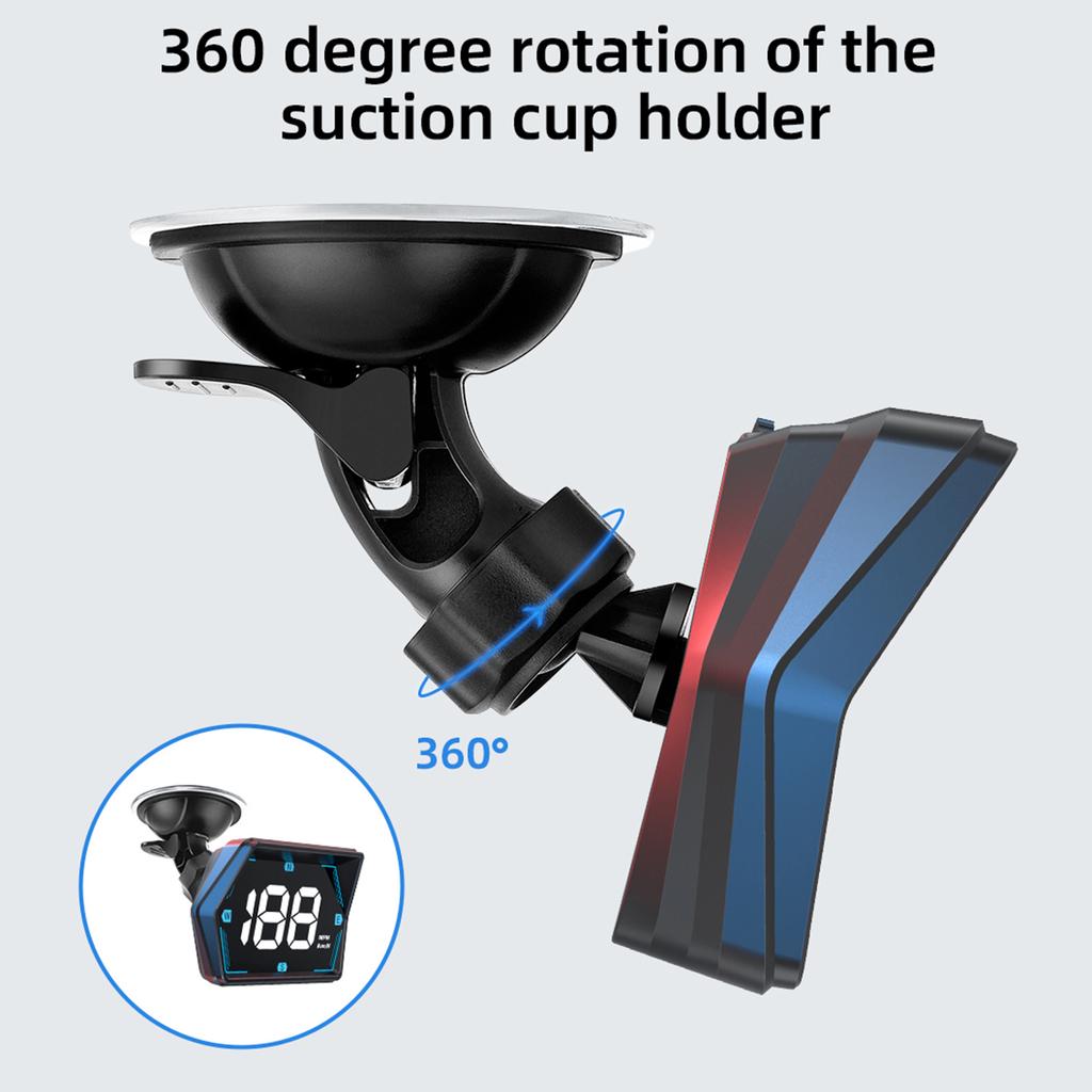 Проекционный дисплей, GPS-спидометр Универсальный проекционный дисплей для автомобиля 3 дюйма Мили в час Измеритель скорости с компасом Предупреждение о превышении скорости для