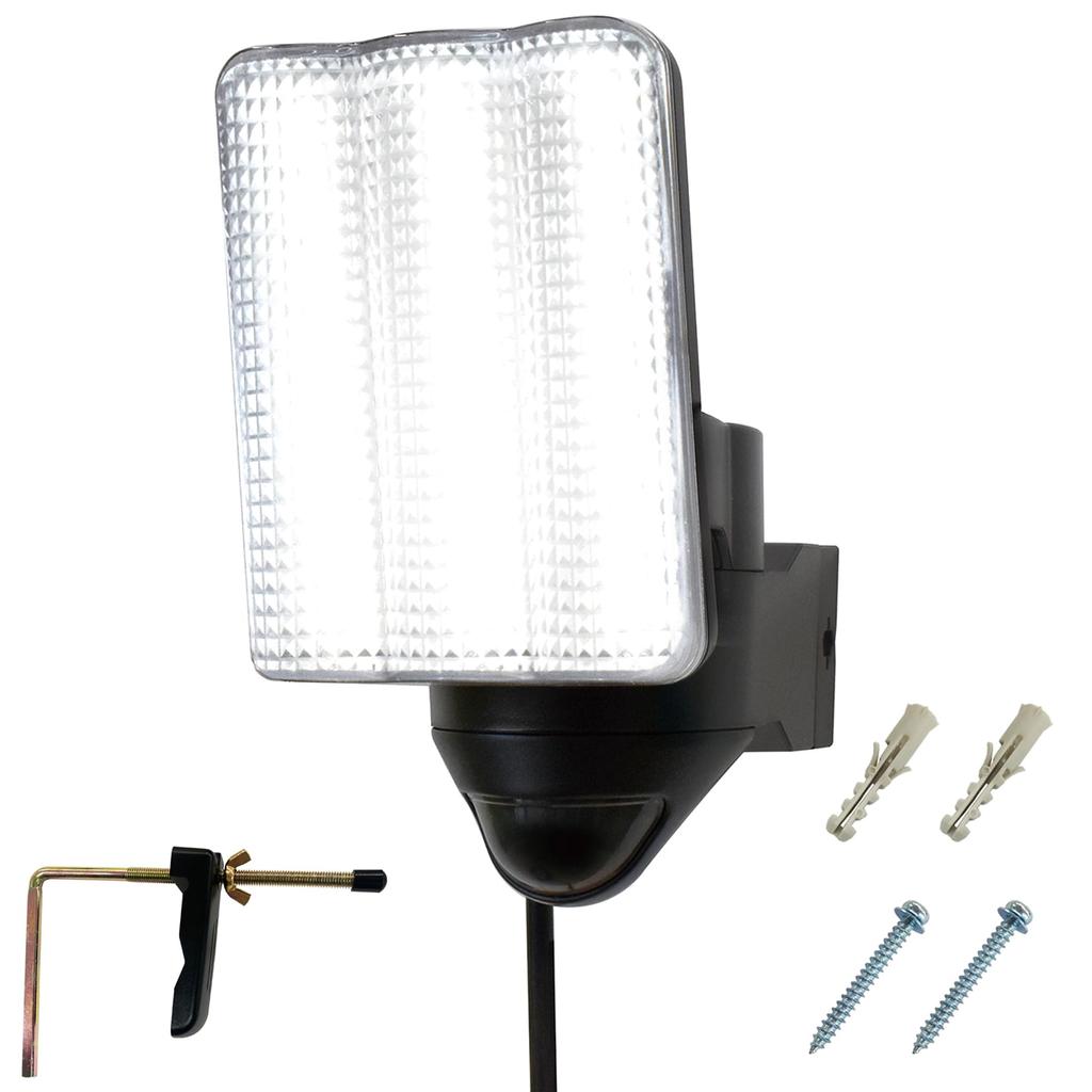 DAISHIN Sensor Light Outlet Type Outdoor Human Sense LED AC 100V 3 Light Type Power Security Light Outdoor Light Waterproof Standard Rainproof Human