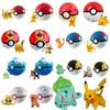 Pokemon Poke Ball Elf Figure Model Toy Pikachu Charmander Litten Rockruff Game Anime Figure
