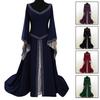 Luxurious Long Bell Sleeve Medieval Renaissance Women's Vintage Gown Dress For Cosplay