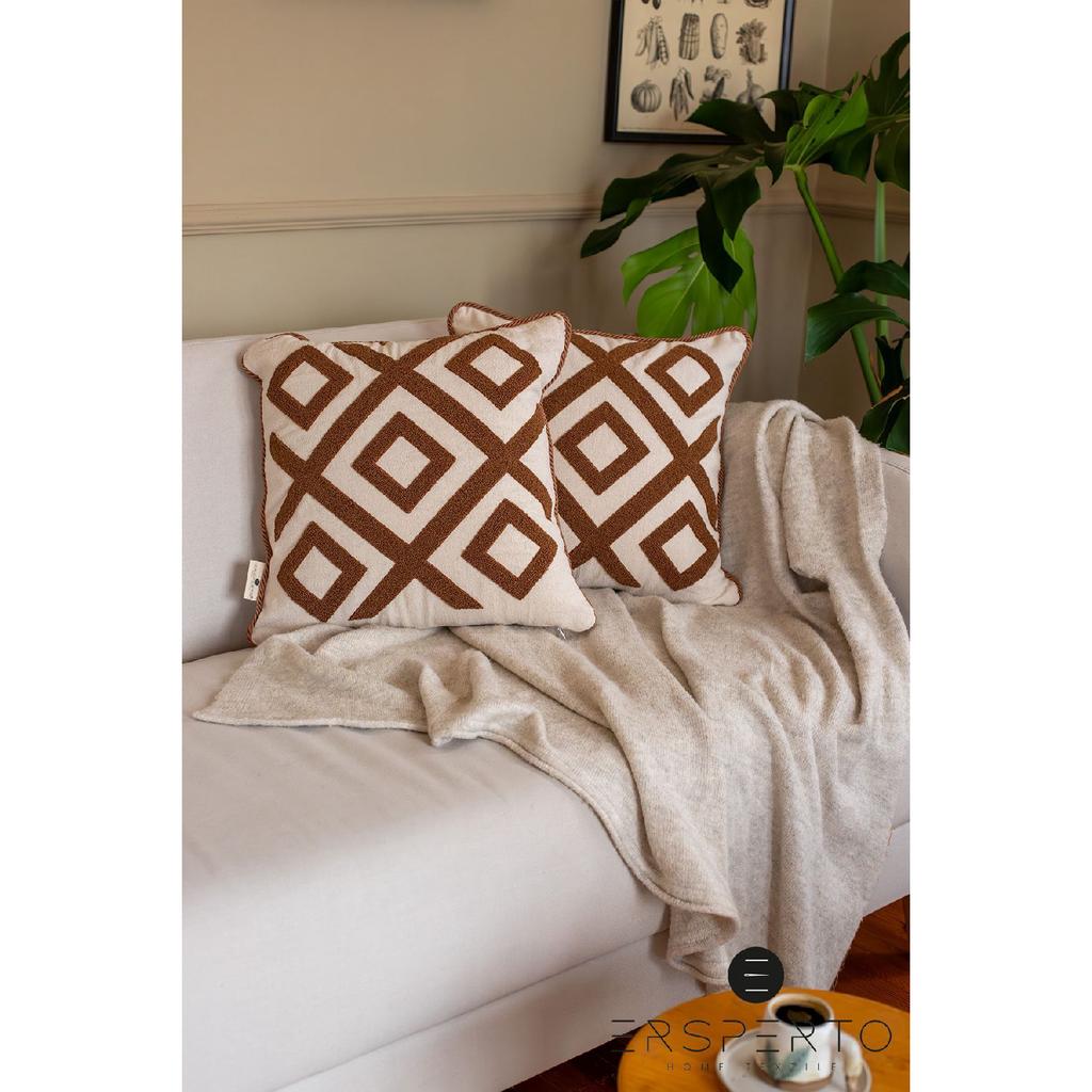 Декоративная льняная наволочка наволочка 43х43см 2 шт.