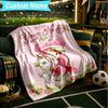1PC Custom Name Blanket Straw-berry Sweet Moment Flannel blankets Patterns Throw Blanket All-Season Soft Gift for Couch, Bed, Camping, Birthday gifts