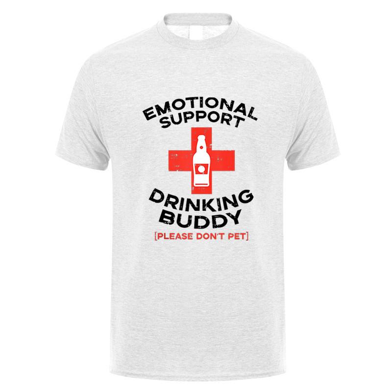 Summer Casual Unisexs Tshirt Emotional Support Drinking Buddy Adult Funny Drinking T Shirt Unisex Tops Tee DY317