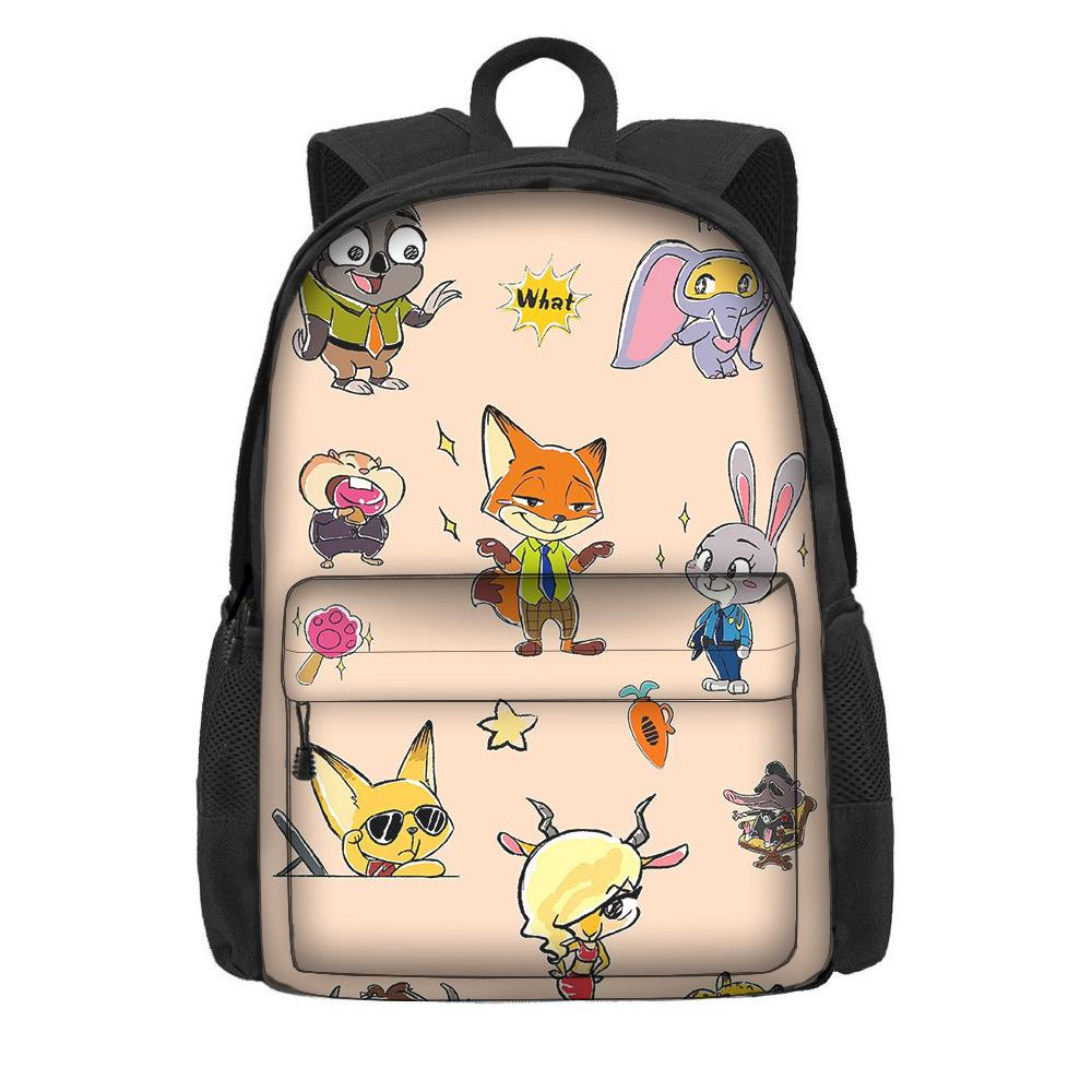Мультяшный рюкзак на тему «Зверополис 2» для учеников начальной школы, большая вместимость, легкий рюкзак на два плеча