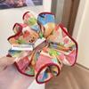 Headwear Printing Hair Rope Korean Style Bear Ponytail Holder French Sweet Scrunchies  Headdress