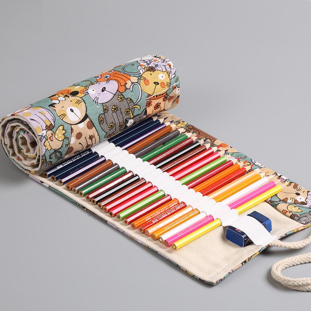 Cloth Large Capacity Pencil Case Cartoon Cat Pattern Cute And Fashionable Stationery Supplies School Supplies Pencil Bag