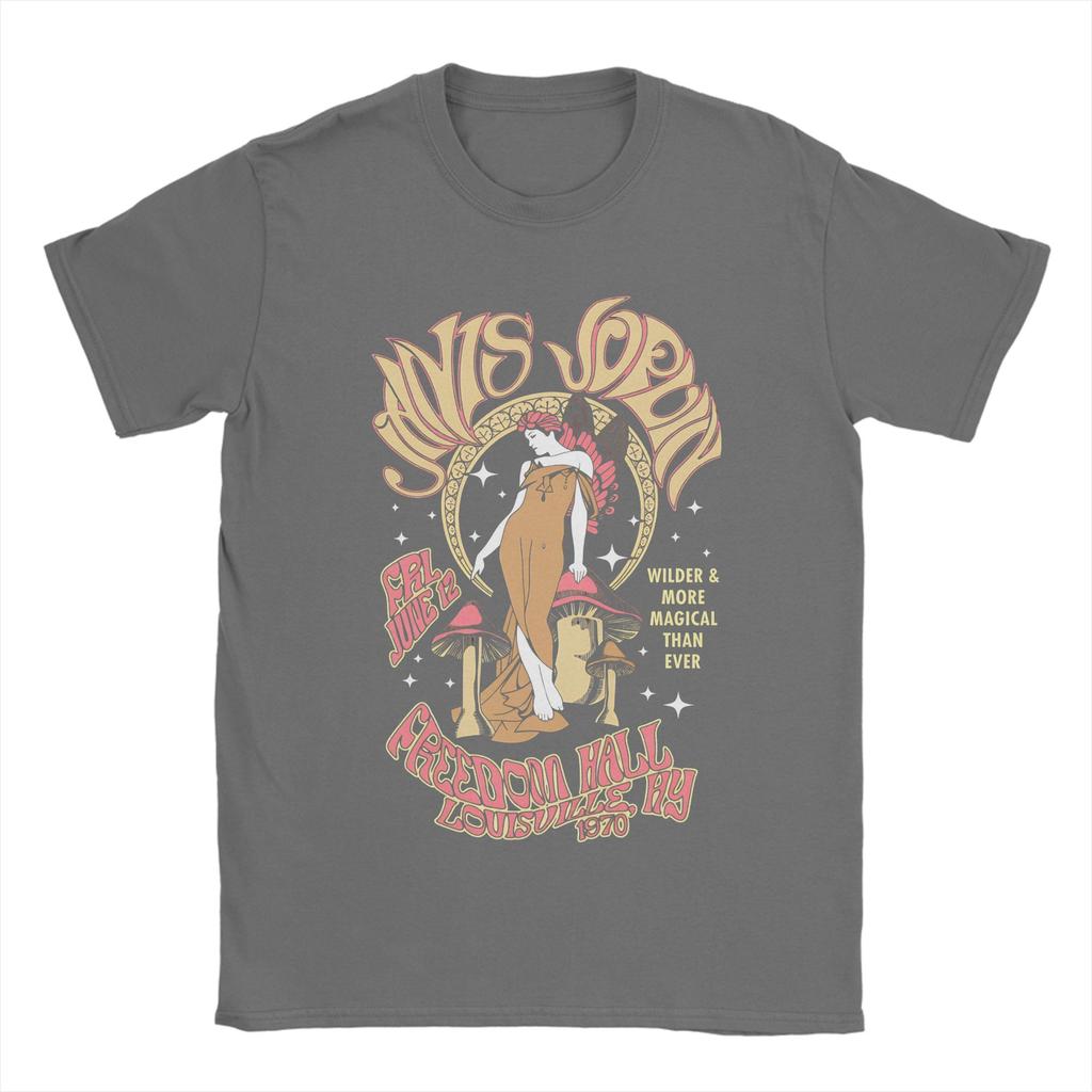 Janis Joplin Concert Men T Shirt  Novelty Tee Shirt Short Sleeve Round Neck TShirt Cotton Printing Clothing